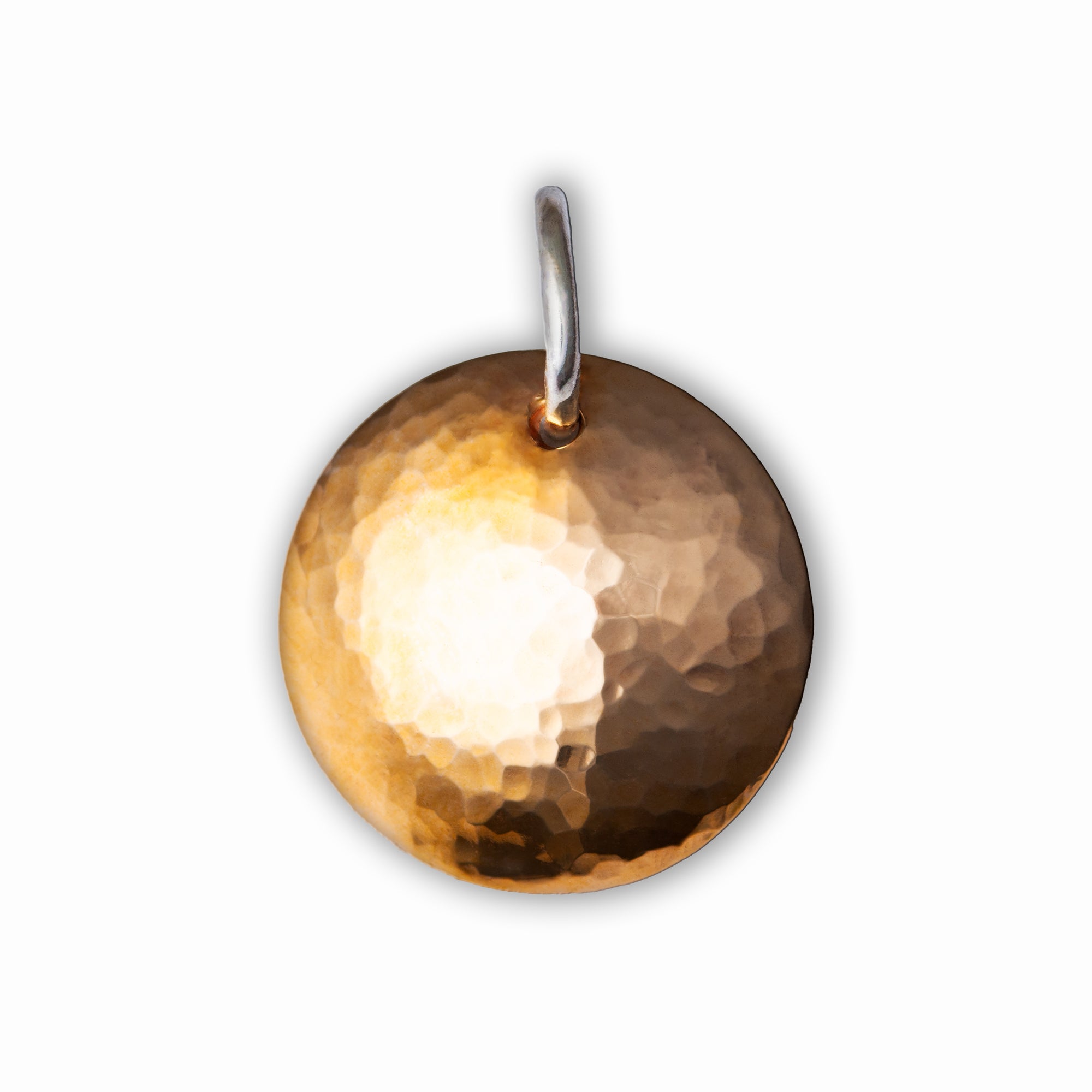 Simple Hammered Bronze Dome Pendant