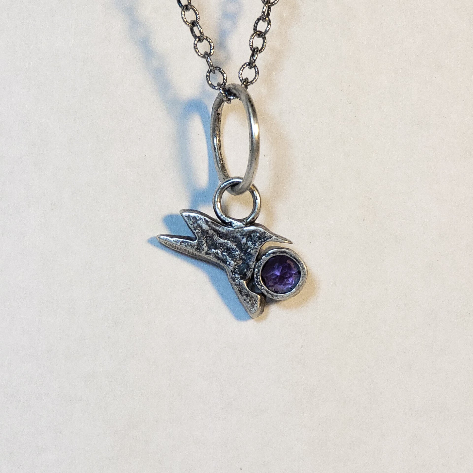 Gleaming Gemstone Hummingbird Pendant